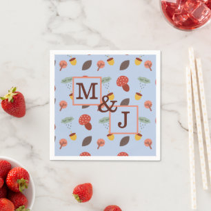 Serviette En Papier Couple personnalisé d'automne
