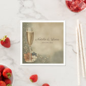 Serviette En Papier Couple’s Champagne Floral Wedding Shower (En situation)