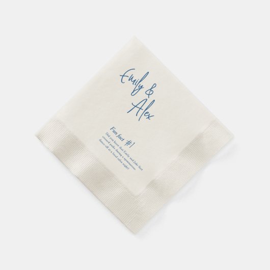 Serviette En Papier Couple Script Fun Fun Facts Mariage Napkins (Coin)