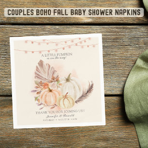 Serviette En Papier Couples Citrouille sur le chemin Baby shower d'aut