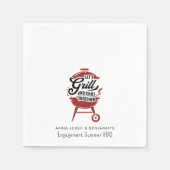 Serviette En Papier Couples Fiançailles sur mesure BBQ Rustique Grill  (Devant)