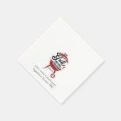 Serviette En Papier Couples Fiançailles sur mesure BBQ Rustique Grill  (Coin)