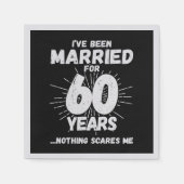 Serviette En Papier Couples mariés 60 ans drôle 60e anniversaire (Devant)