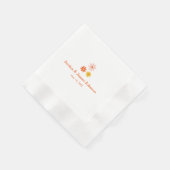 Serviette En Papier Couples modernes Retro Daisy Nom Mariage Napkins (Coin)