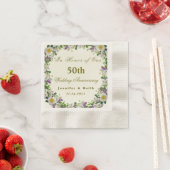 Serviette En Papier Couples personnalisés 50e anniversaire de Mariage (En situation)