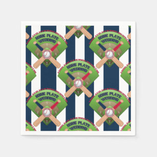 Serviette En Papier Coups De Baseball, Nous Avons Été Mariés 3 PAPIERS