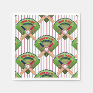 Serviette En Papier Coups De Baseball, Nous Avons Été Mariés 4 PAPIERS