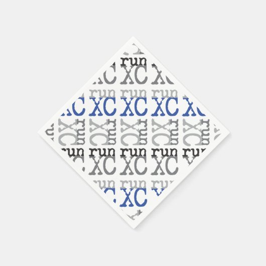 Serviette En Papier Courant inter-pays - Bleu - Exécution XC (Coin)