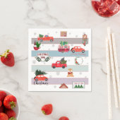 Serviette En Papier Courbe d'arbre de Noël (En situation)