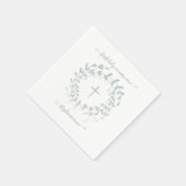 Serviette En Papier Courbe et croix de l'âge de la communion (Coin)