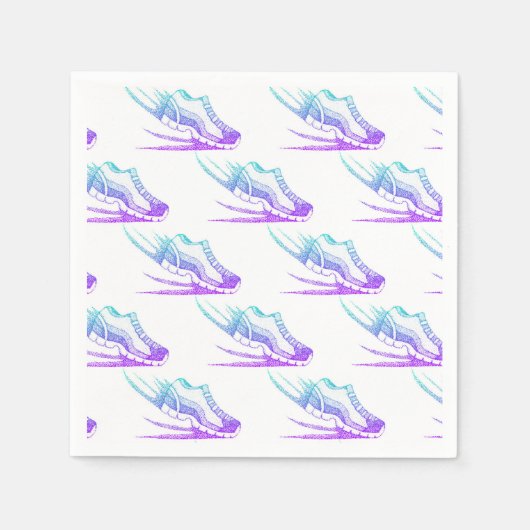 Serviette En Papier Coureur de chaussures Jogger fête d'anniversaire (Devant)