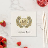 Serviette En Papier Couronne avec bouclier (En situation)