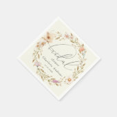 Serviette En Papier Couronne bohème élégante, écriture manuscrite Baby (Coin)