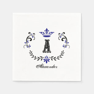 Serviette En Papier Couronne couronne Un Mariage Monogramme