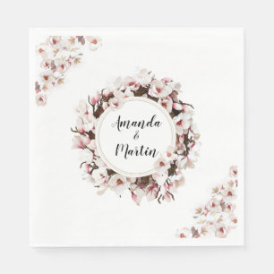 Serviette En Papier Couronne d'art customisée en fleurs