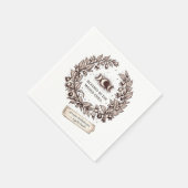 Serviette En Papier Couronne de Belladone Ensorcelante de Style Botani (Coin)