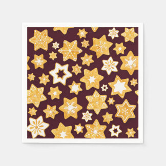 Serviette En Papier Couronne de biscuits de Noël avec Arrière - plan d