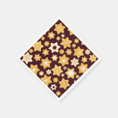 Serviette En Papier Couronne de biscuits de Noël avec Arrière - plan d (Coin)