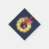 Serviette En Papier Couronne de biscuits de Noël avec Arrière - plan g (Coin)