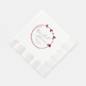 Serviette En Papier Couronne de cœur simple rouge canneberge Fête de m (Coin)