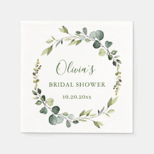 Serviette En Papier Couronne de eucalyptus moderne cadre de shower de 