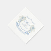 Serviette En Papier Couronne de fleurs bleu clair Future Mrs Shower de (Coin)