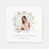 Serviette En Papier Couronne de fleurs de pré rustique pour photo de B (Devant)