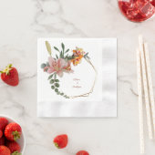 Serviette En Papier Couronne de fleurs sauvages (En situation)