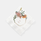 Serviette En Papier Couronne de fleurs sauvages (Coin)