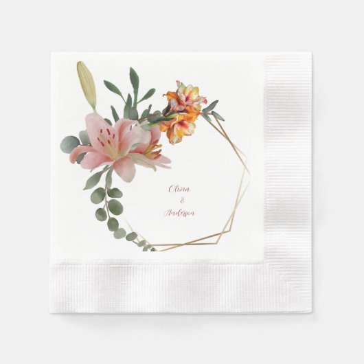 Serviette En Papier Couronne de fleurs sauvages (Devant)
