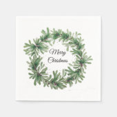 Serviette En Papier Couronne de gui (Devant)