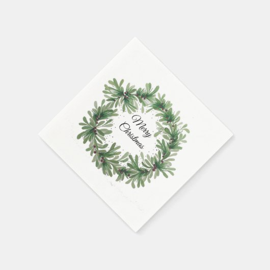 Serviette En Papier Couronne de gui (Coin)