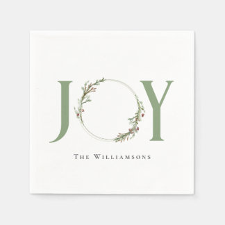 Serviette En Papier Couronne de joyeuse aquarelle personnalisée