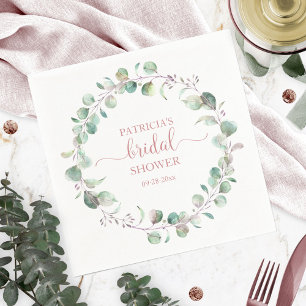 Serviette En Papier Couronne de mariage en eucalyptus verdoyant