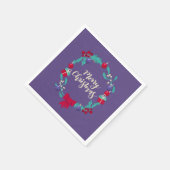 Serviette En Papier Couronne de Noël (Coin)