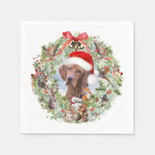 Serviette En Papier Couronne de Noël de Vizsla en Hongrie