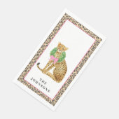 Serviette En Papier Couronne de Noël léopard  (Coin)