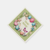 Serviette En Papier Couronne de Pâques : Joyeuses Pâques (Coin)