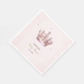 Serviette En Papier Couronne de Petite Princesse Perles Points Bébé Na (Coin)