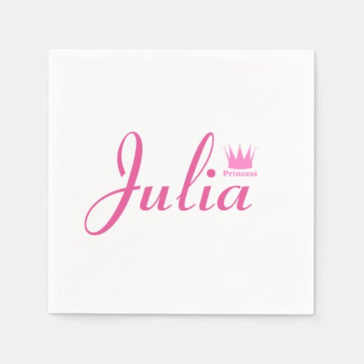 Serviette En Papier Couronne de Princesse (Devant)