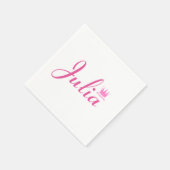 Serviette En Papier Couronne de Princesse (Coin)