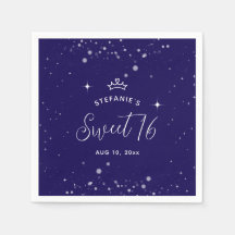 Couronne de Tiara Princesse Sweet 16 Bleu Marine A