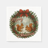 Serviette En Papier Couronne De Vacances Anglaise Rétro Avec De Mignon (Devant)