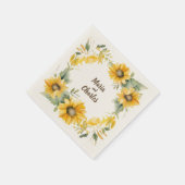 Serviette En Papier Couronne des tournesols : serviettes Mariages pers (Coin)