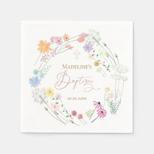 Serviette En Papier Couronne fleur sauvage baptiste