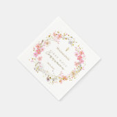 Serviette En Papier couronne fleurie Première communion sainte (Coin)