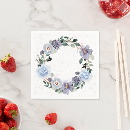 Serviette En Papier Couronne florale (En situation)