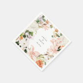 Serviette En Papier Couronne florale botanique de jardin (Coin)