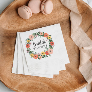Serviette En Papier Couronne florale peinte fantaisiste pour la douche