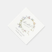 Serviette En Papier Couronne florale rustique champêtre charmante pour (Coin)